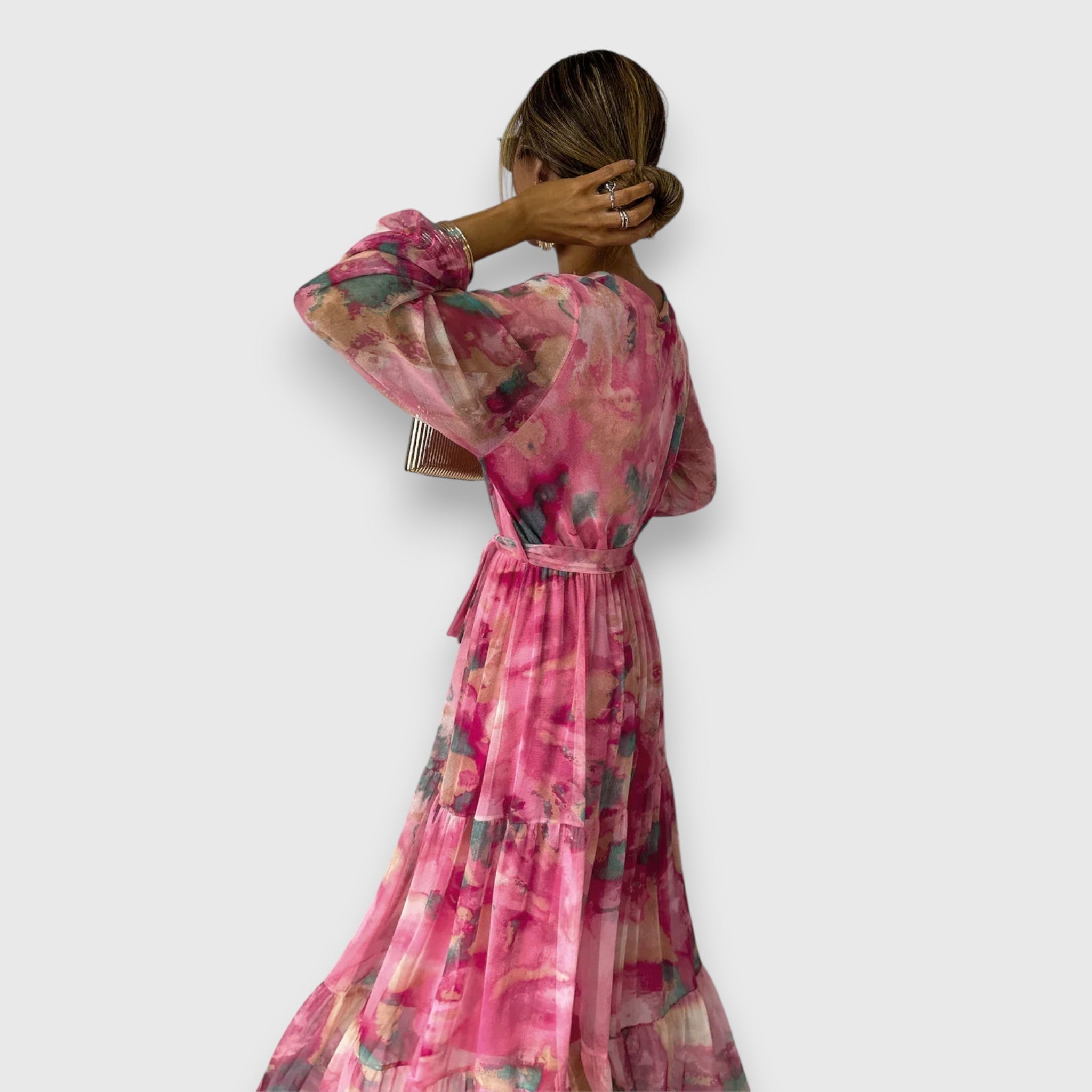 Marielle | Robe portefeuille avec motif floral