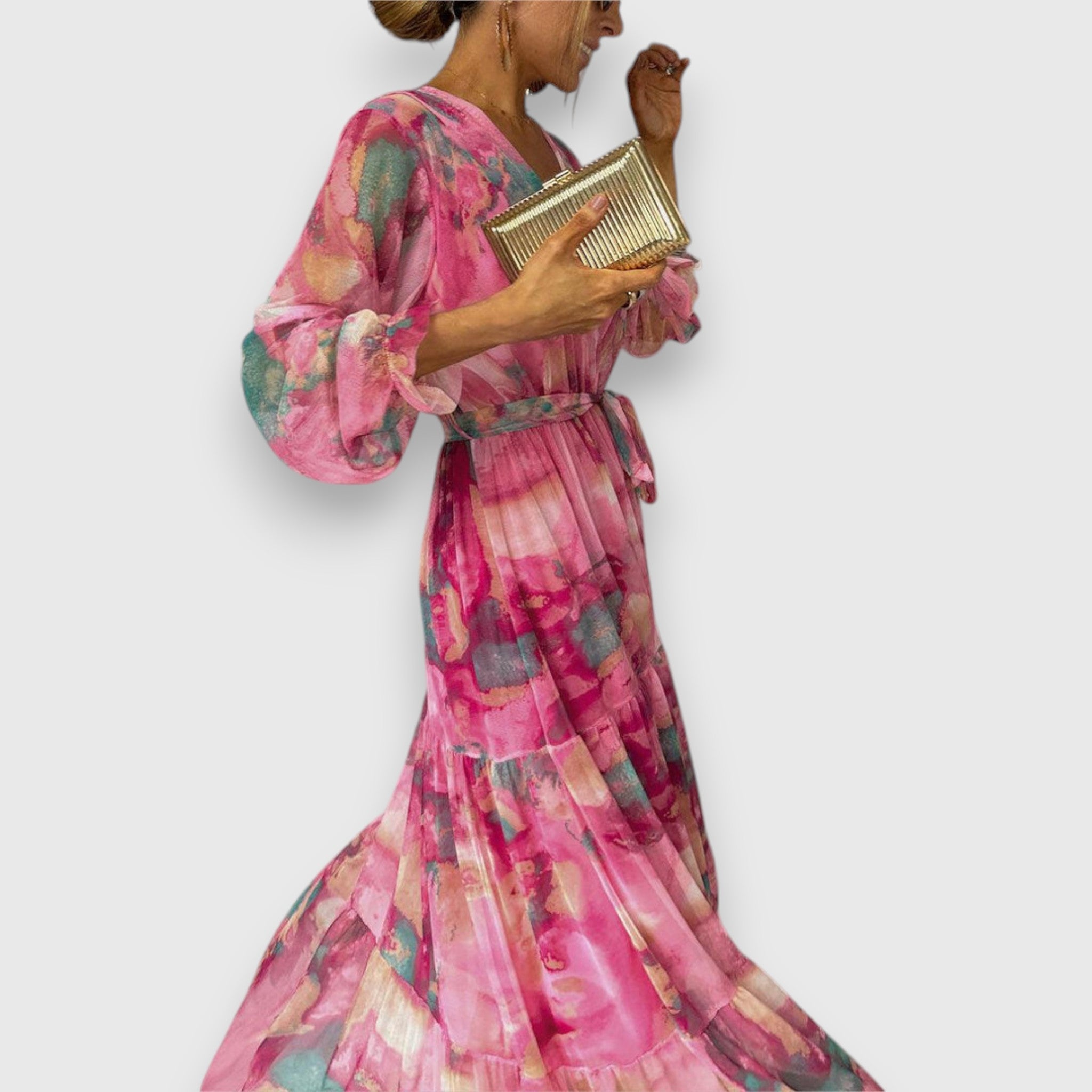 Marielle | Robe portefeuille avec motif floral
