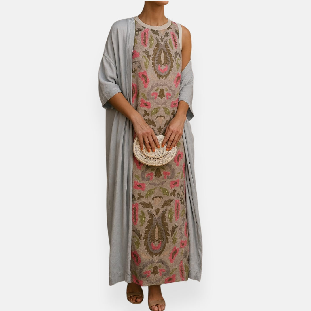 Raffaella | Robe longue avec étole