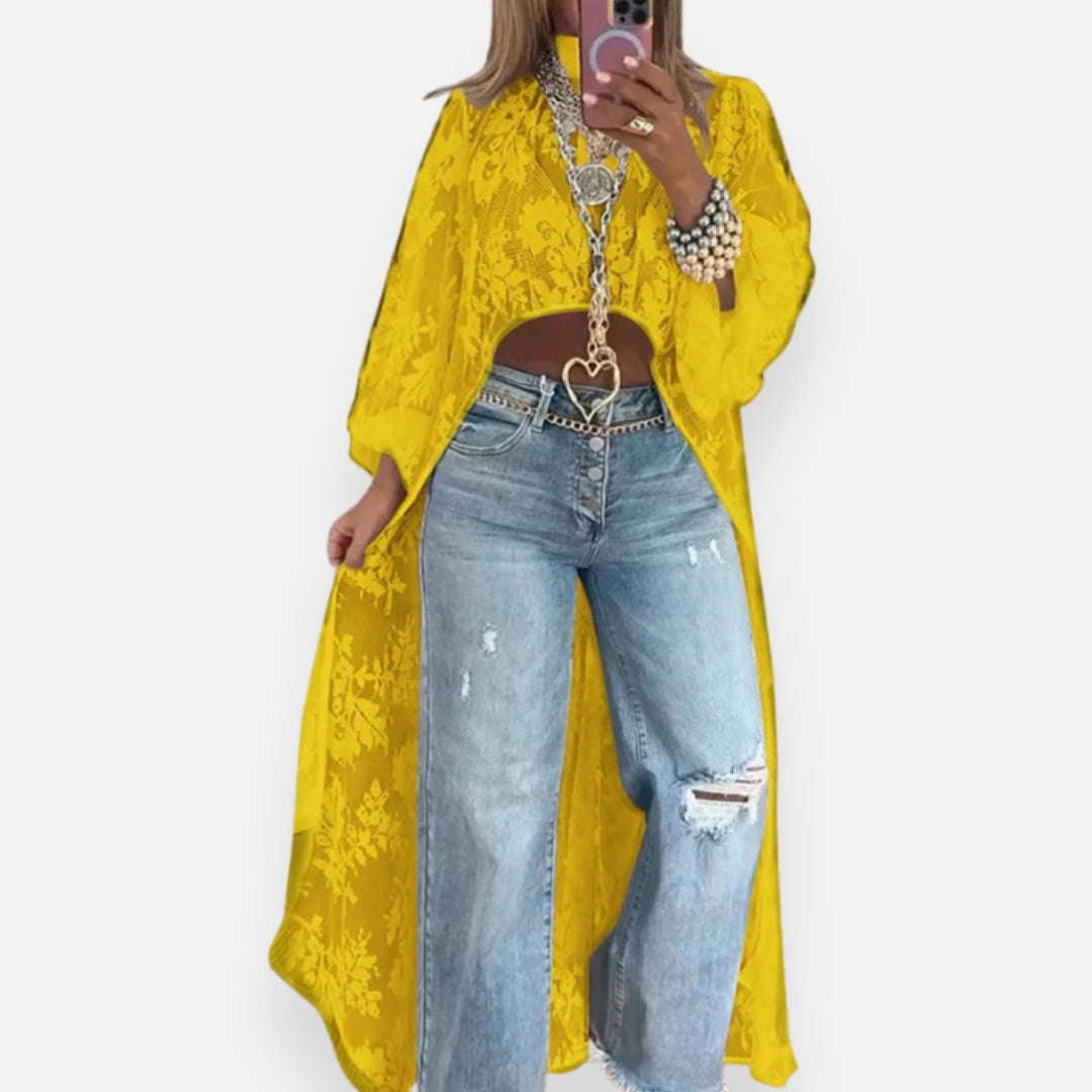 Ursine | Kimono long en dentelle élégante