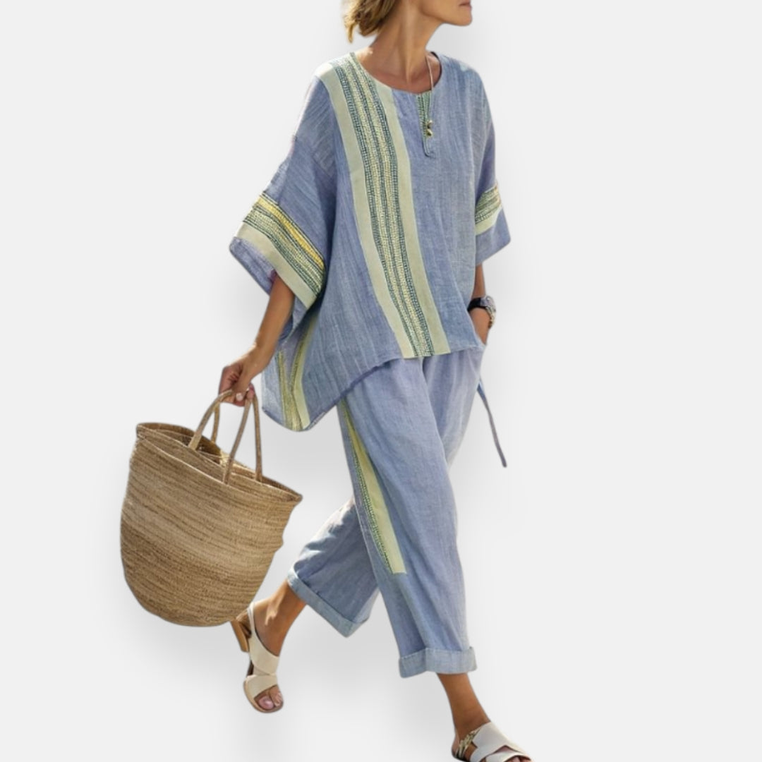 Wanda | Ensemble ample à rayures tissées