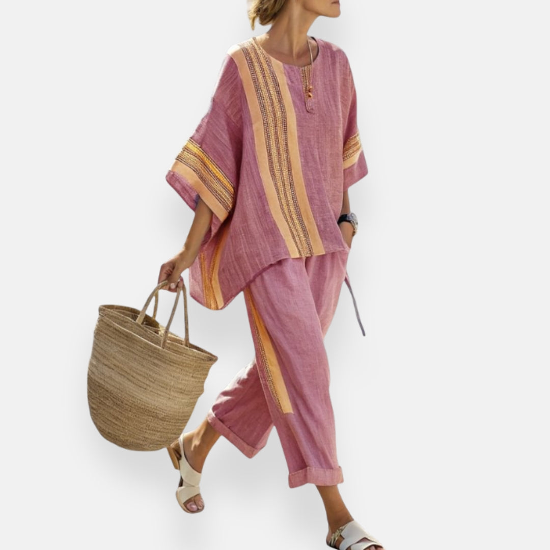 Wanda | Ensemble ample à rayures tissées