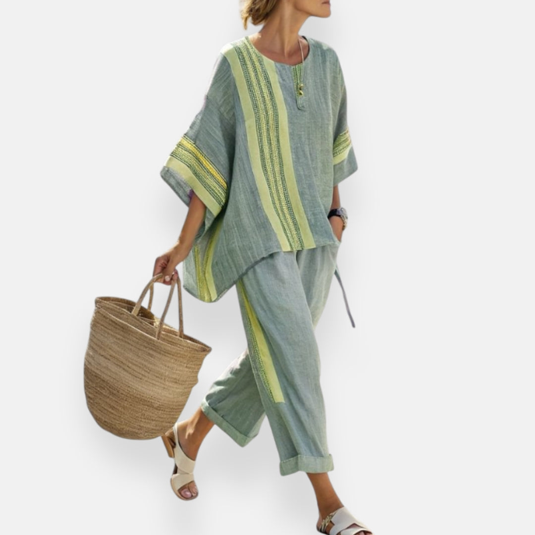 Wanda | Ensemble ample à rayures tissées