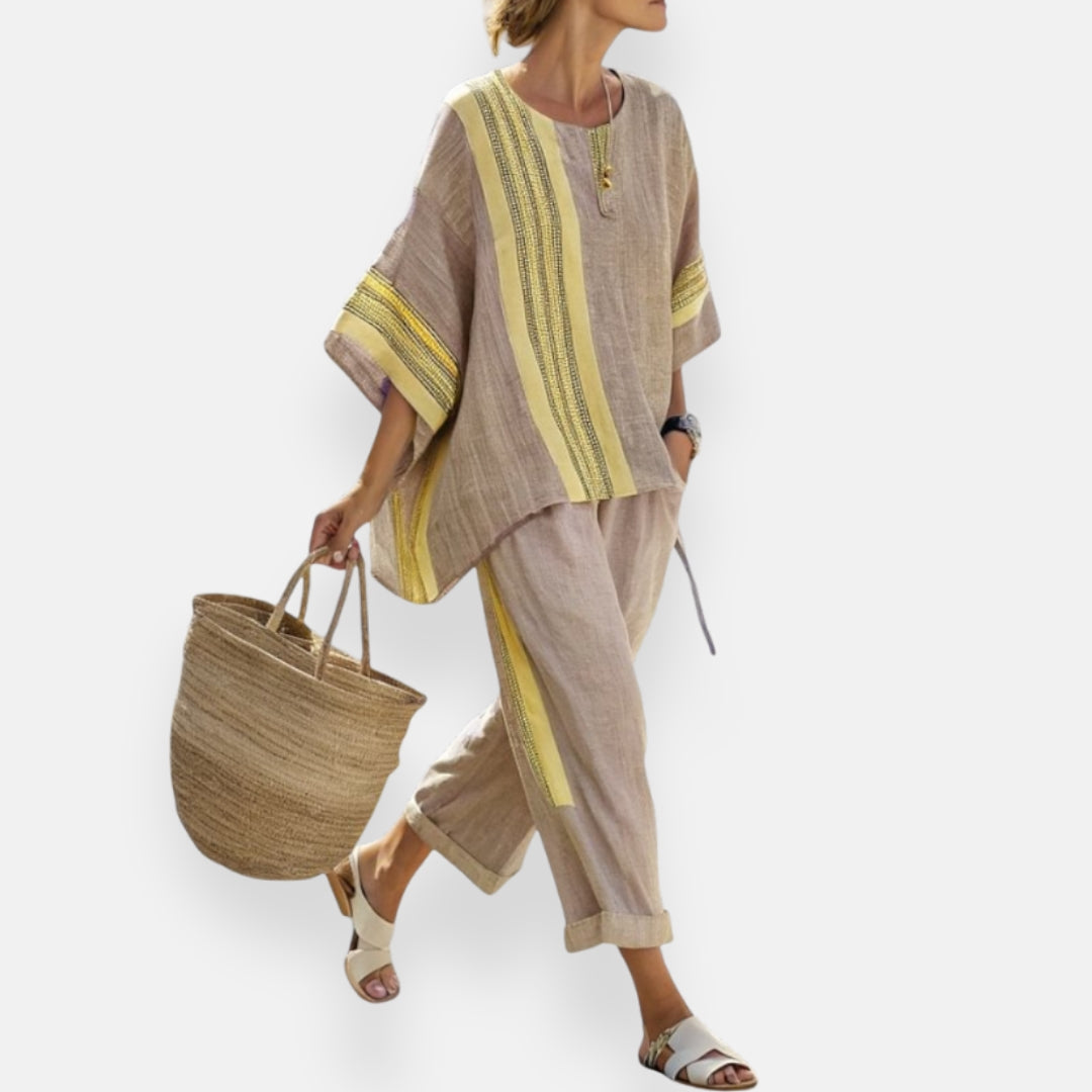 Wanda | Ensemble ample à rayures tissées