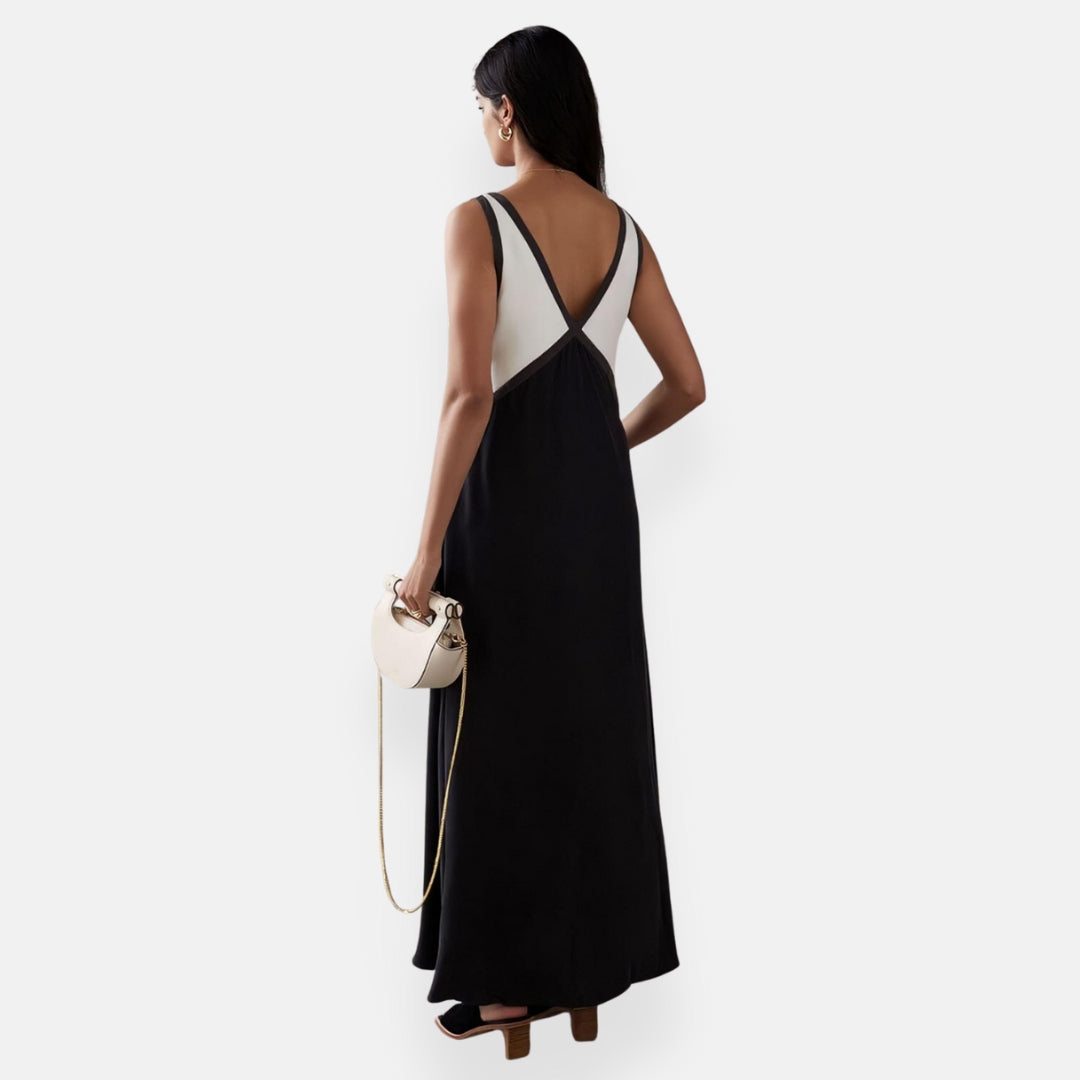 Apollina | Robe midi sans manches fluide