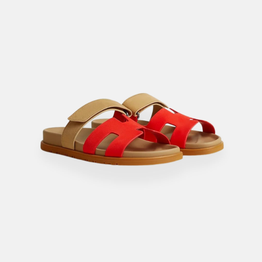 Alexane | Sandales bicolores à bride croisée