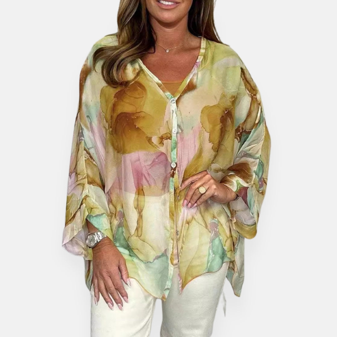 Rosamée | Blouse fluide à dégradé de couleurs