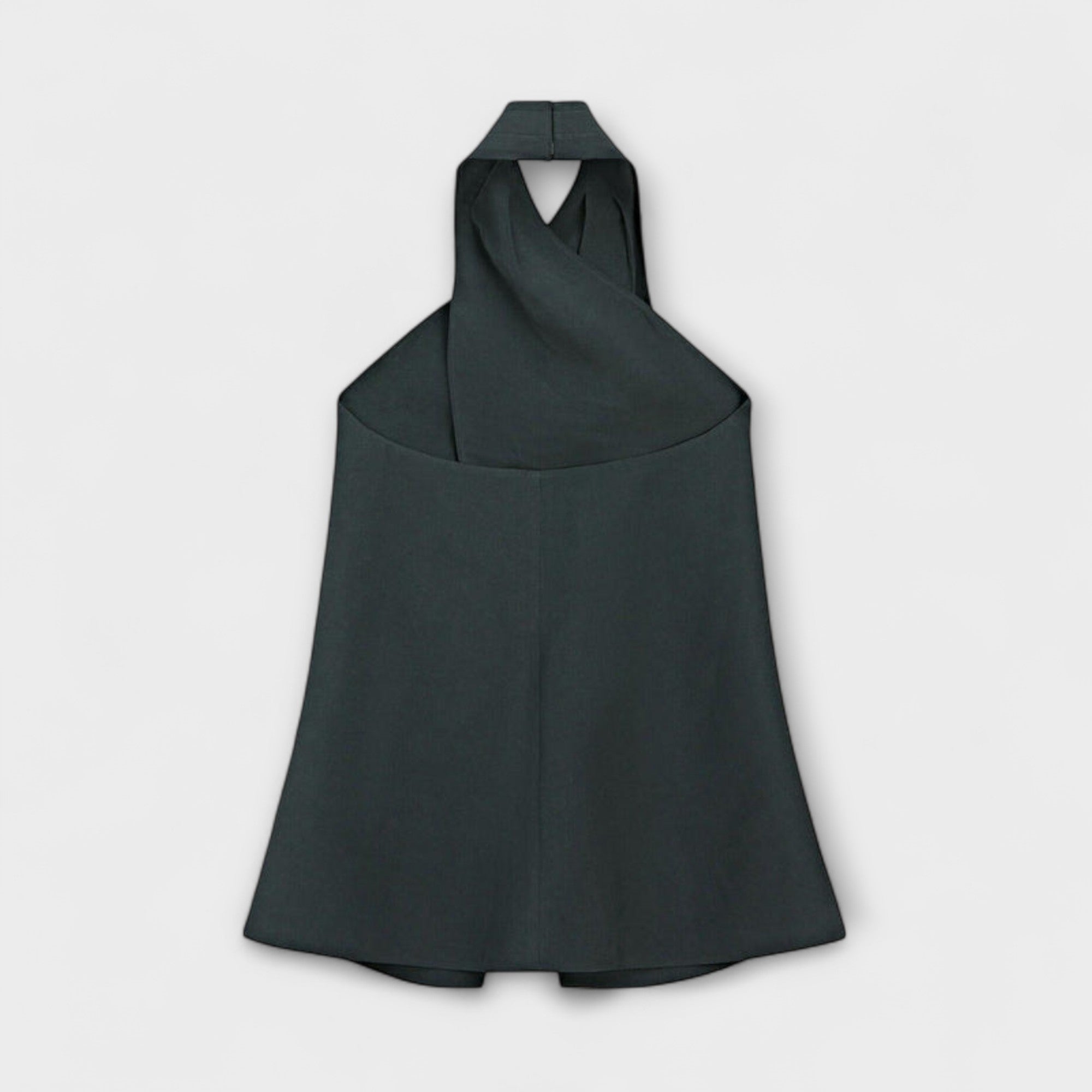 Hannah | Top Halter Neck Bleu avec Découpe au Dos