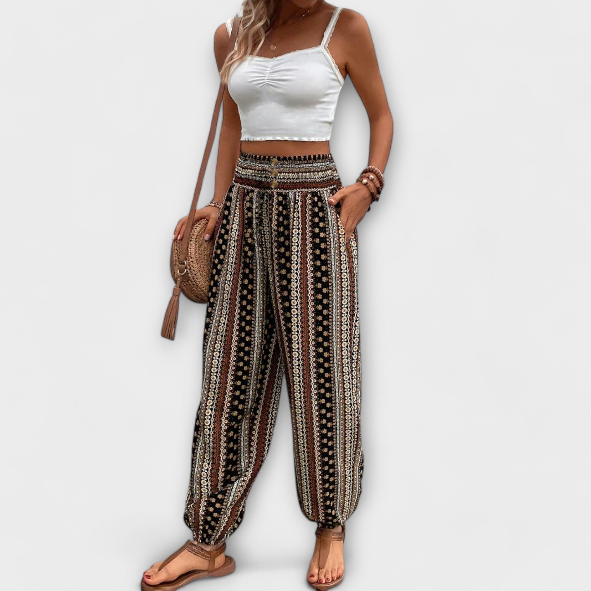 Scarlett | Pantalon avec motif ethnique