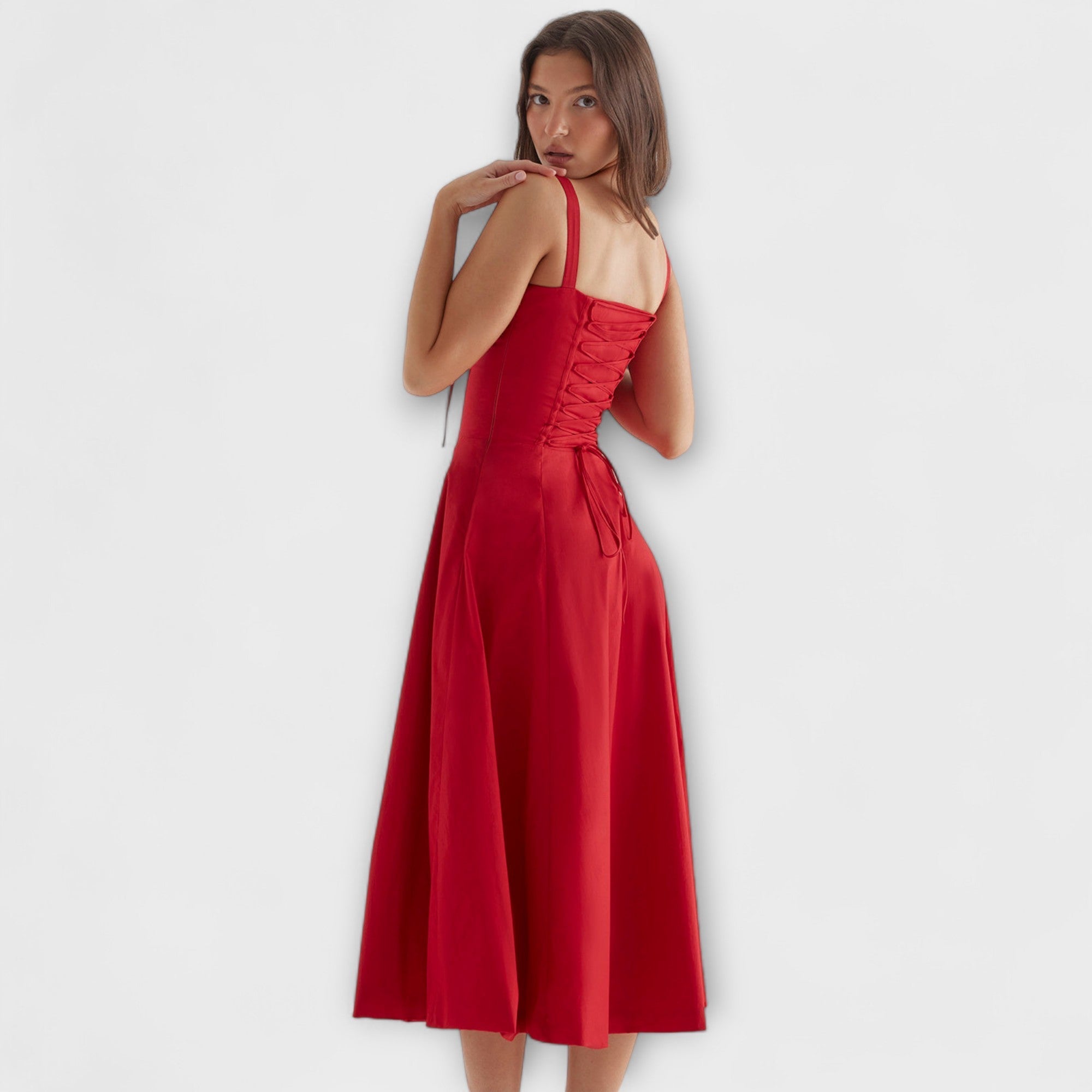 Zipporas | Robe Bustier Détailée avec Imprimé Floral Moderne de Printemps