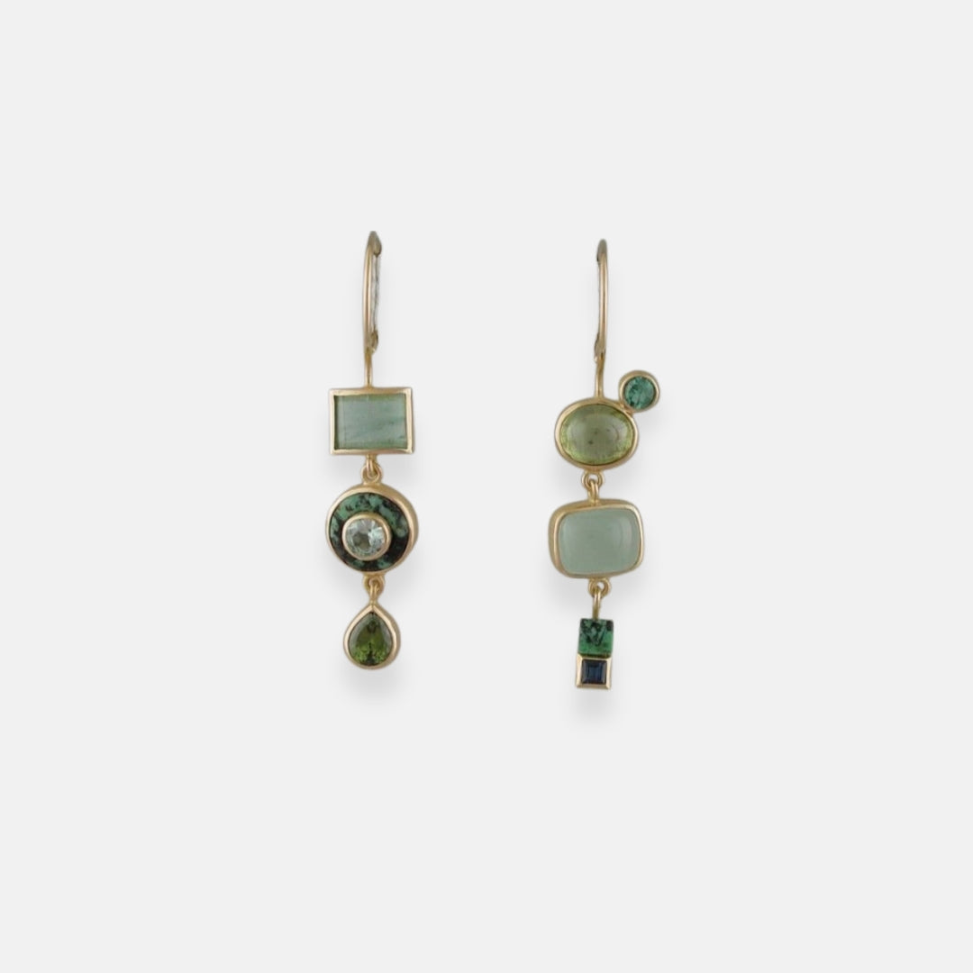Bérénice | Boucles d’oreilles vintage vertes