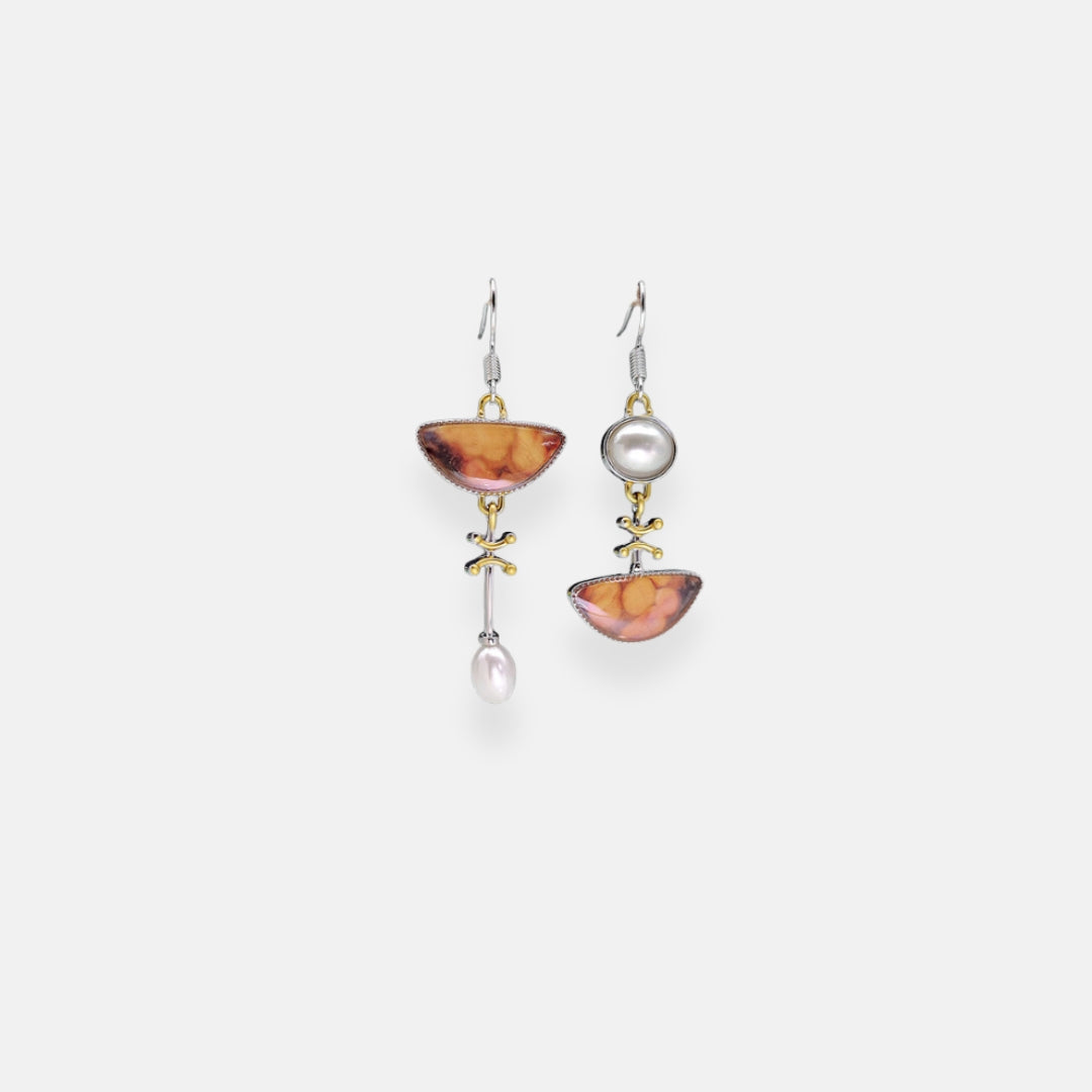 Elodi | Boucles d'oreilles rétro orange