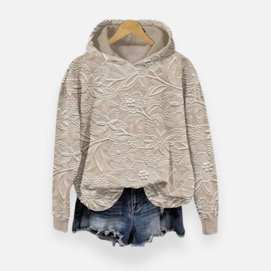 Béril | Sweat à capuche brodé chic