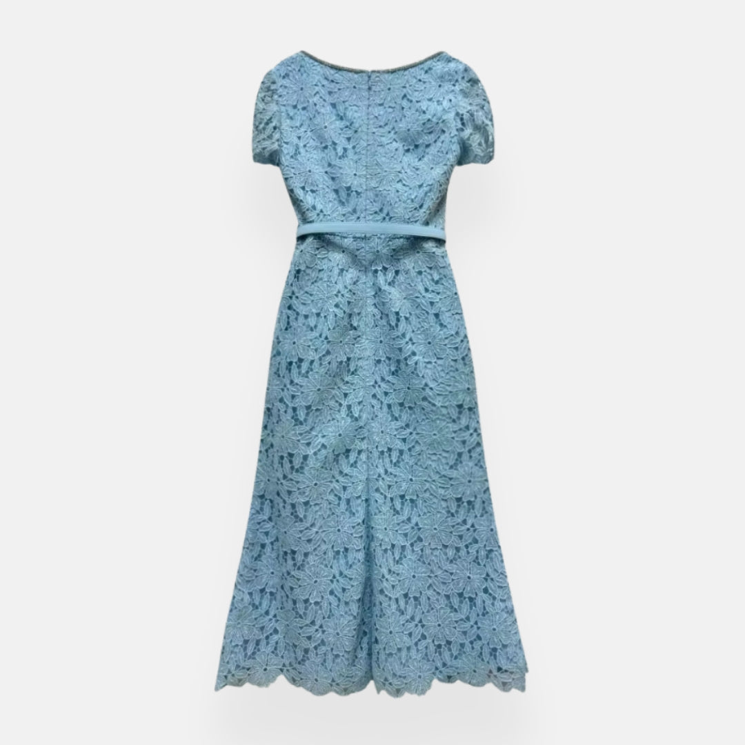 Léontine | Robe midi en dentelle délicate