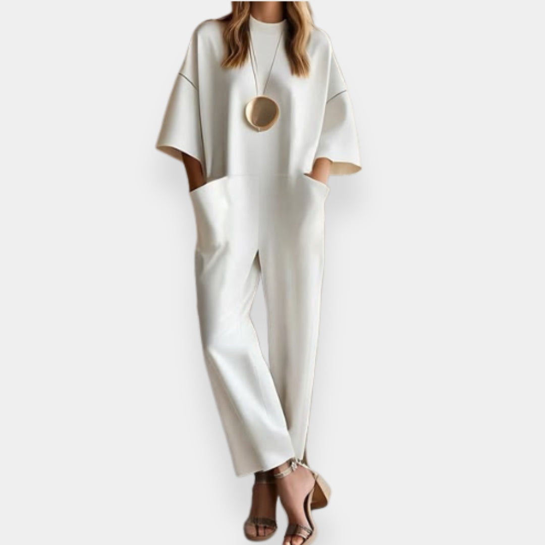 Elizina | Combinaison chic à jambes larges