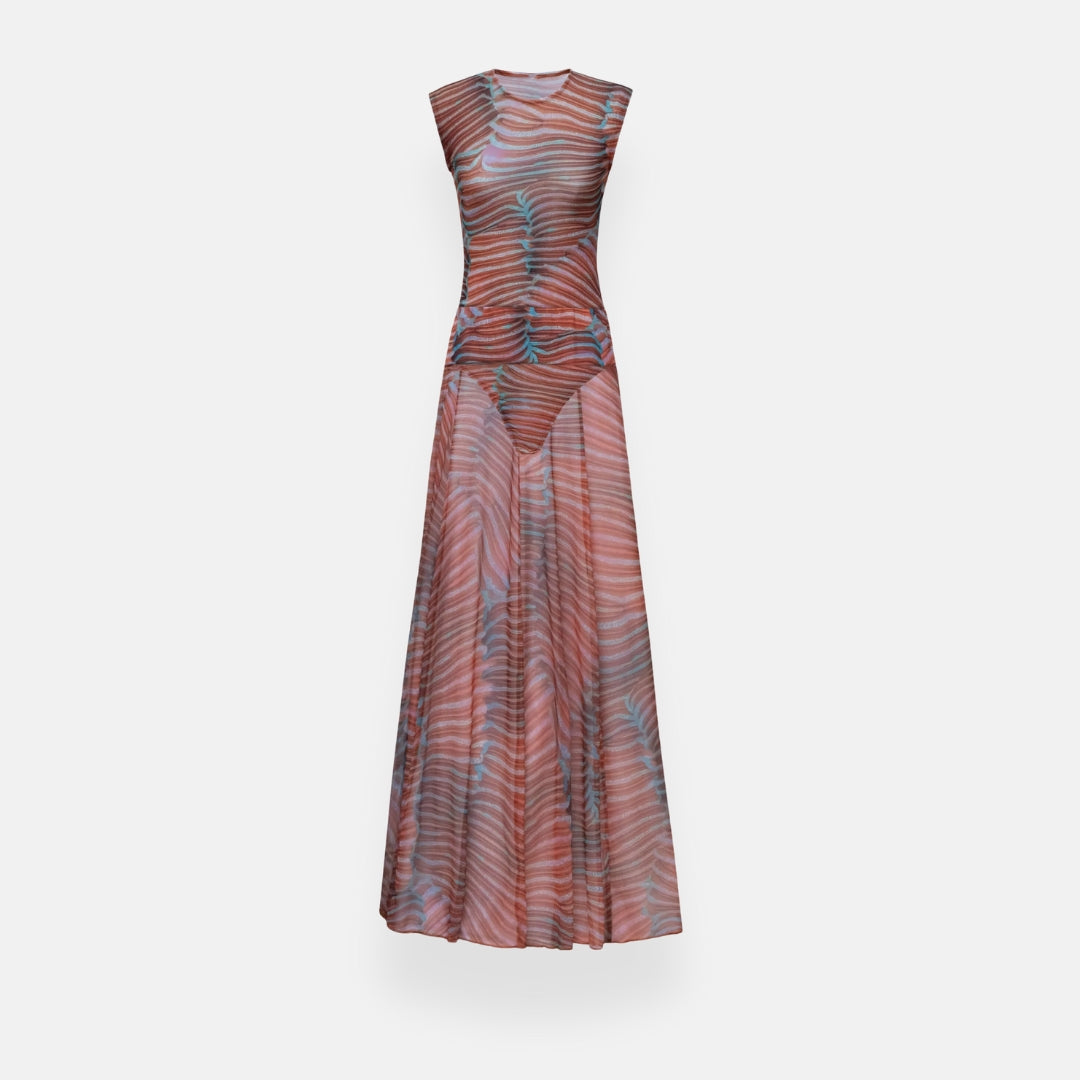 Hania | Robe fluide à imprimé ondulé