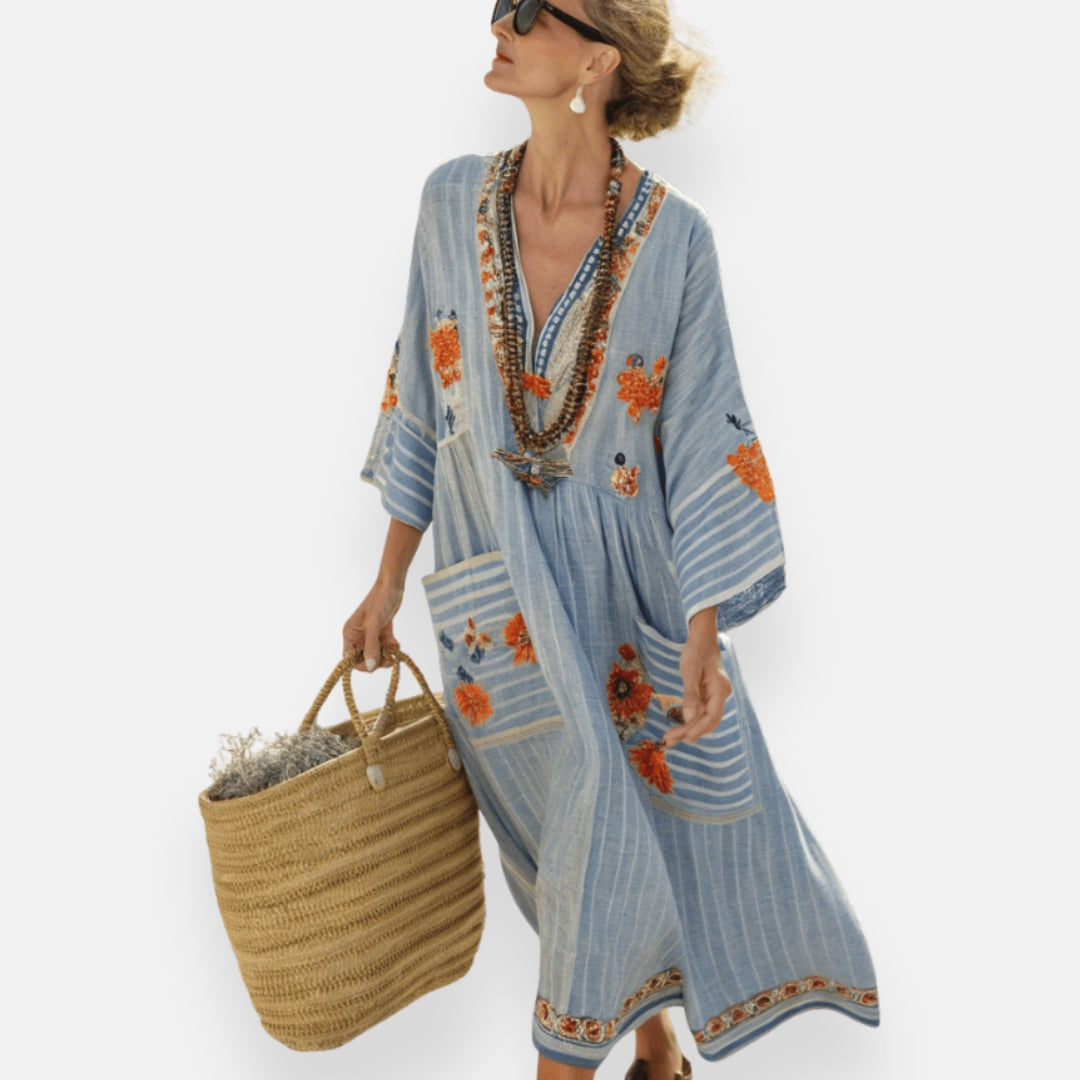 Margaux | Robe kaftan minimaliste et fraîche