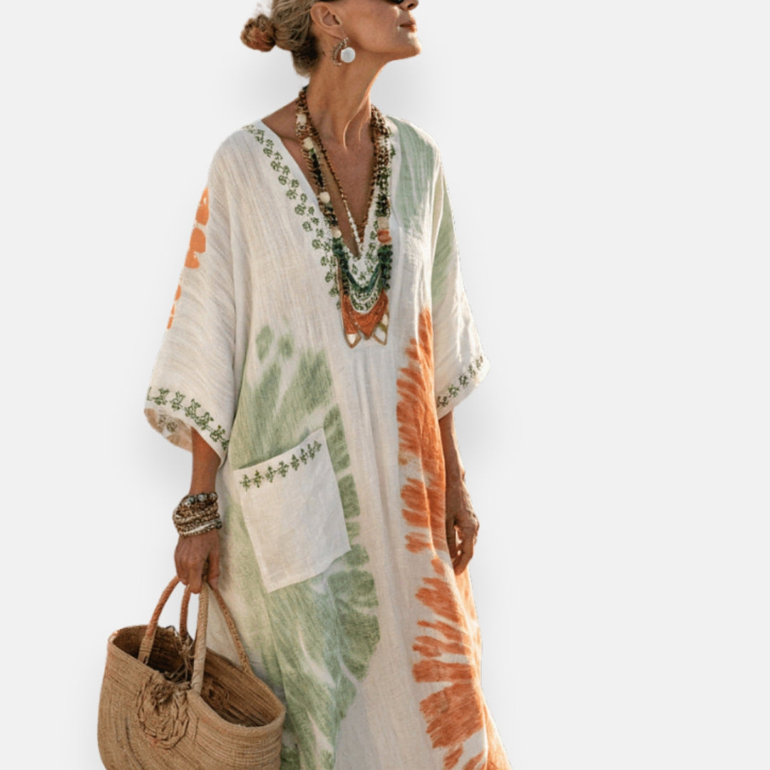 Ambre | Robe kaftan au charme estival