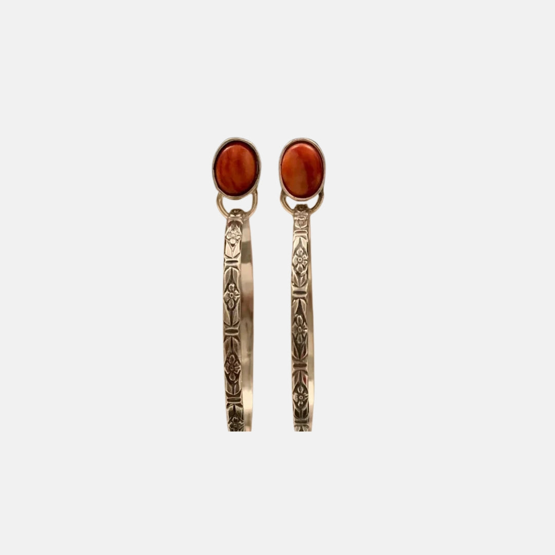 Luna | Boucles d’oreilles boho vintage en onyx