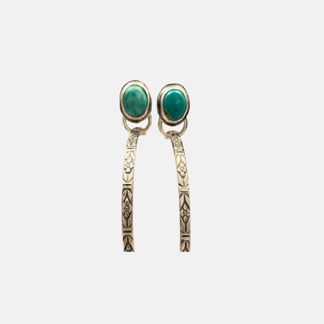 Luna | Boucles d’oreilles boho vintage en onyx