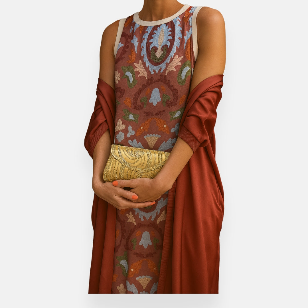 Raffaella | Robe longue avec étole