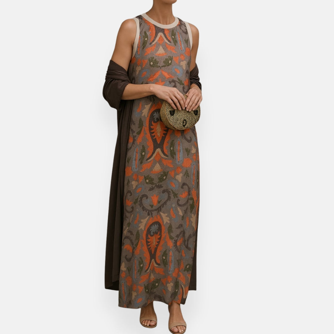 Raffaella | Robe longue avec étole