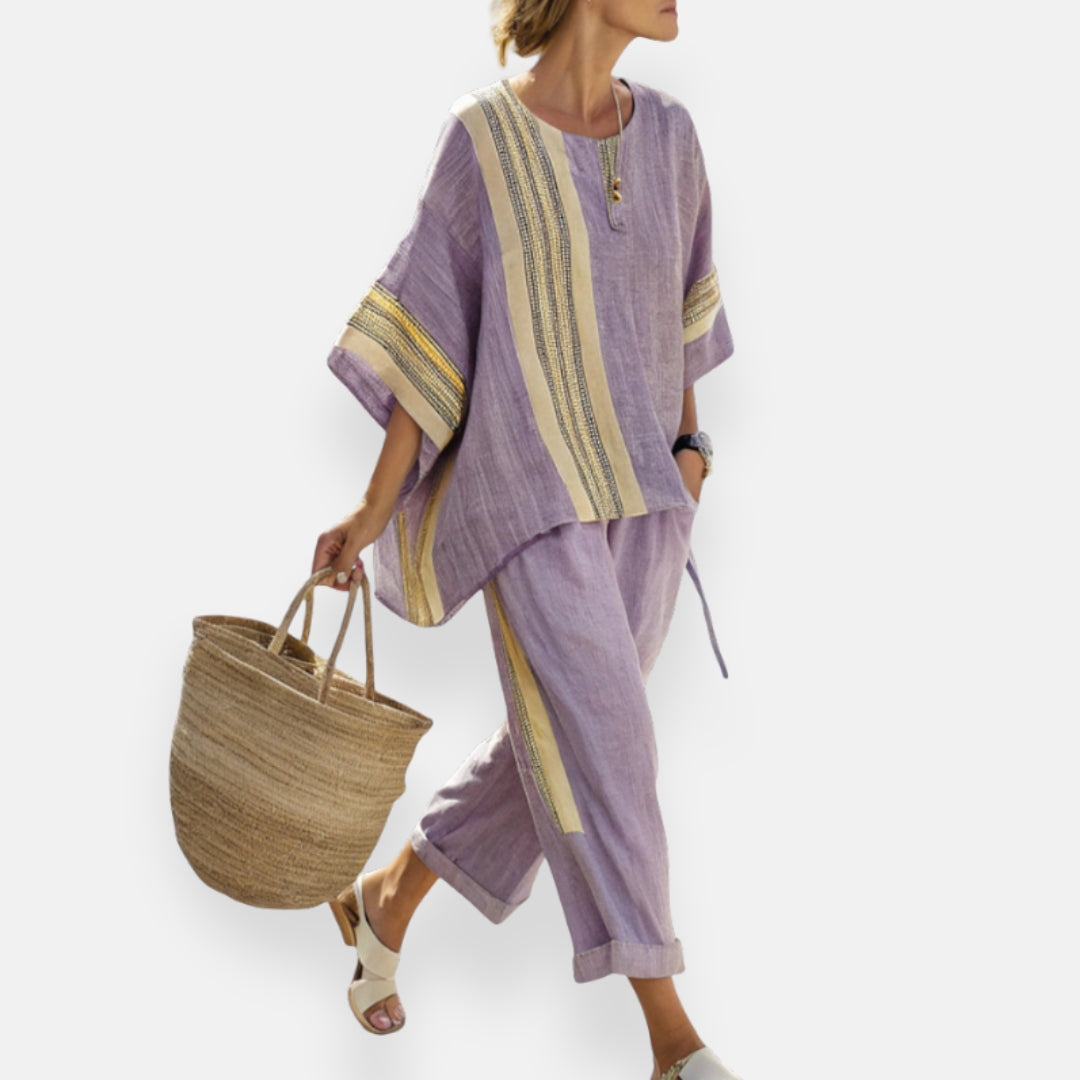 Wanda | Ensemble ample à rayures tissées