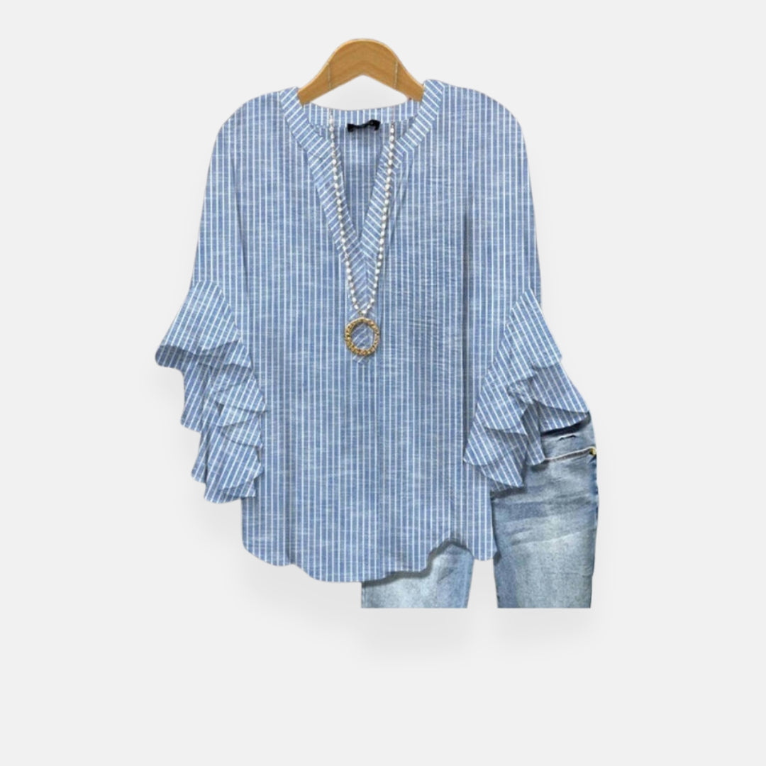Diamantine | Blouse à motif carreaux fins