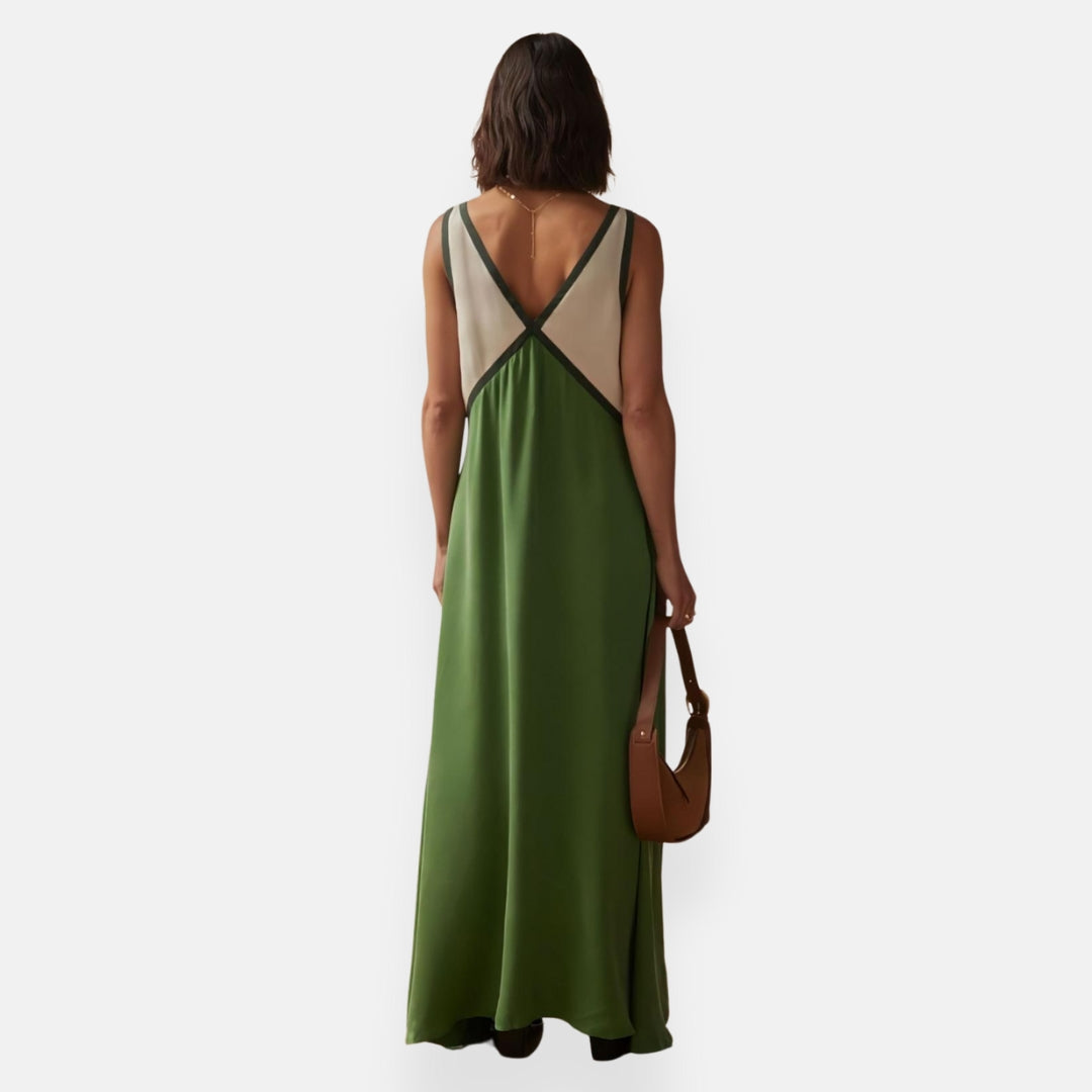 Apollina | Robe midi sans manches fluide