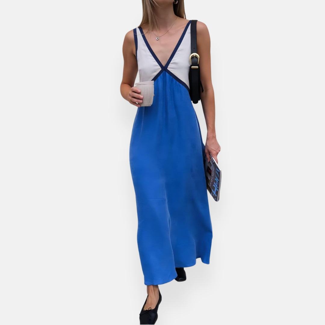 Apollina | Robe midi sans manches fluide
