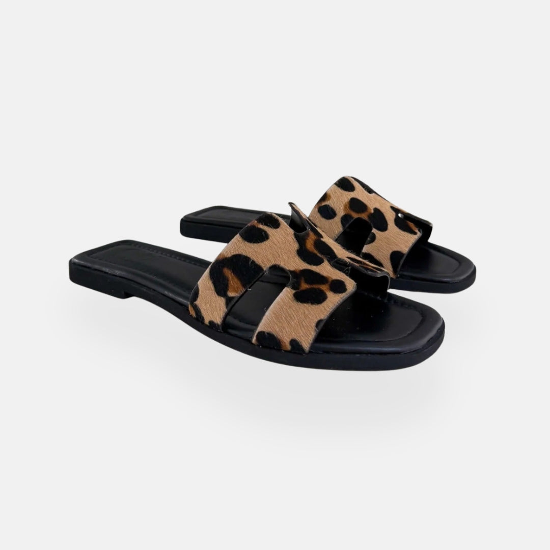 Maya | Mules ajourées motif animalier