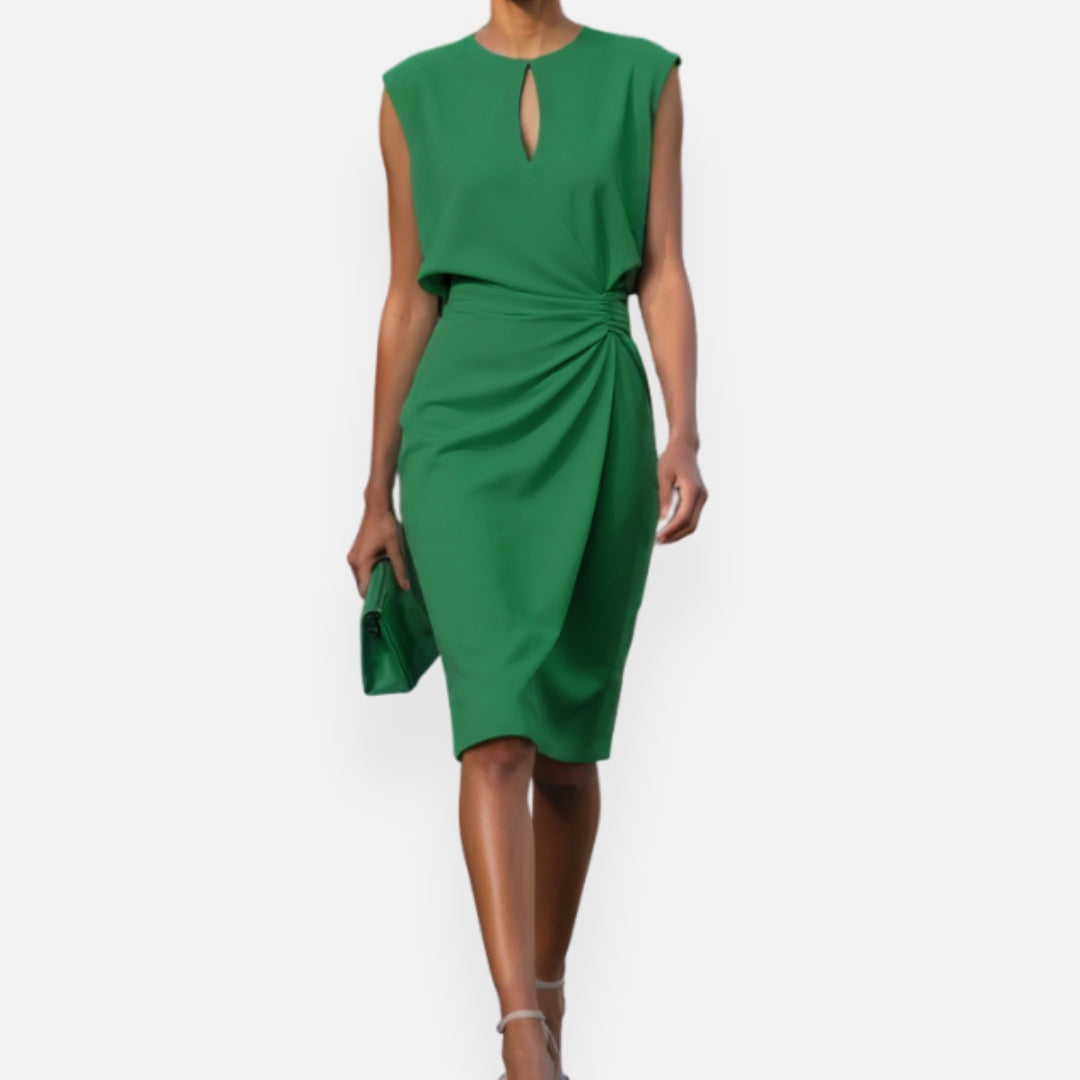 Christel | Robe midi drapée goutte
