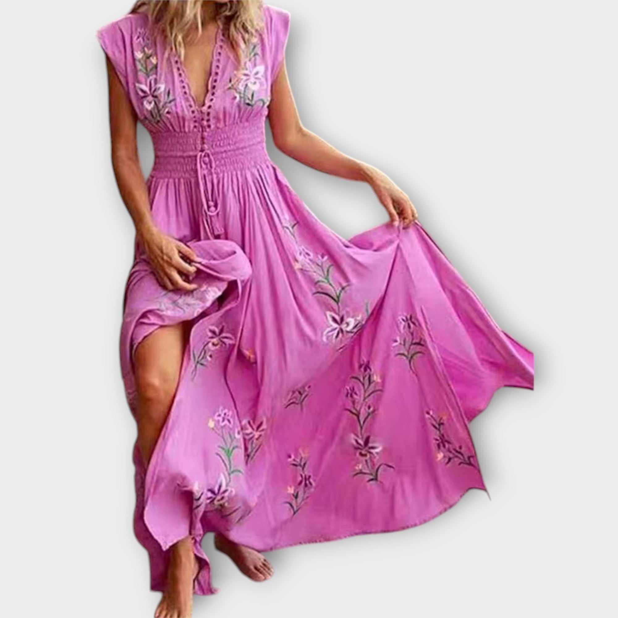 Felizia | Robe boho avec des broderies envoûtantes