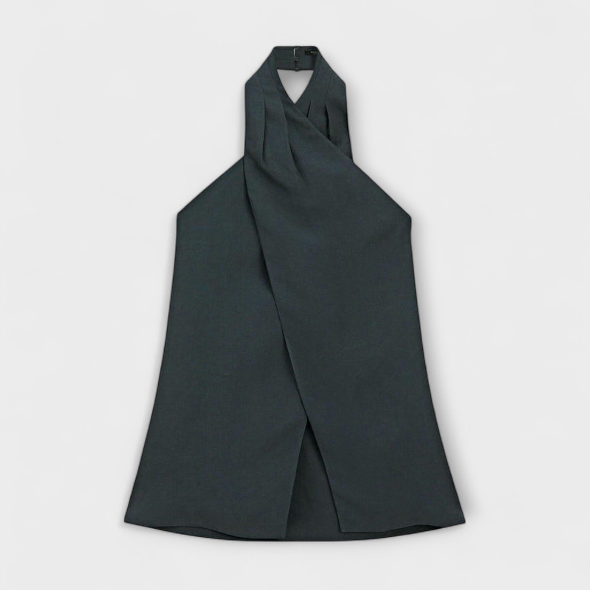 Hannah | Top Halter Neck Bleu avec Découpe au Dos