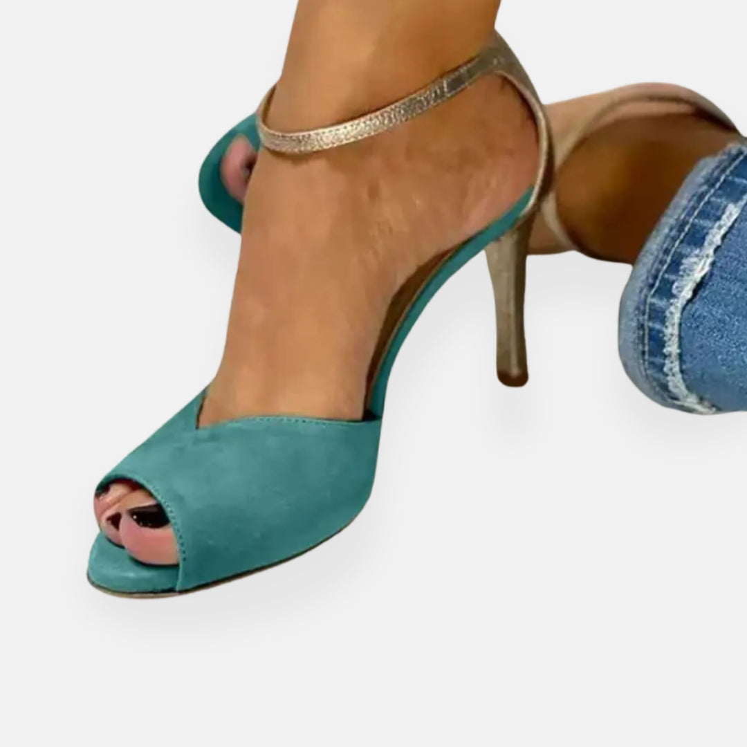 Rafaëlla | Sandales Turquoises à Talon Aiguille