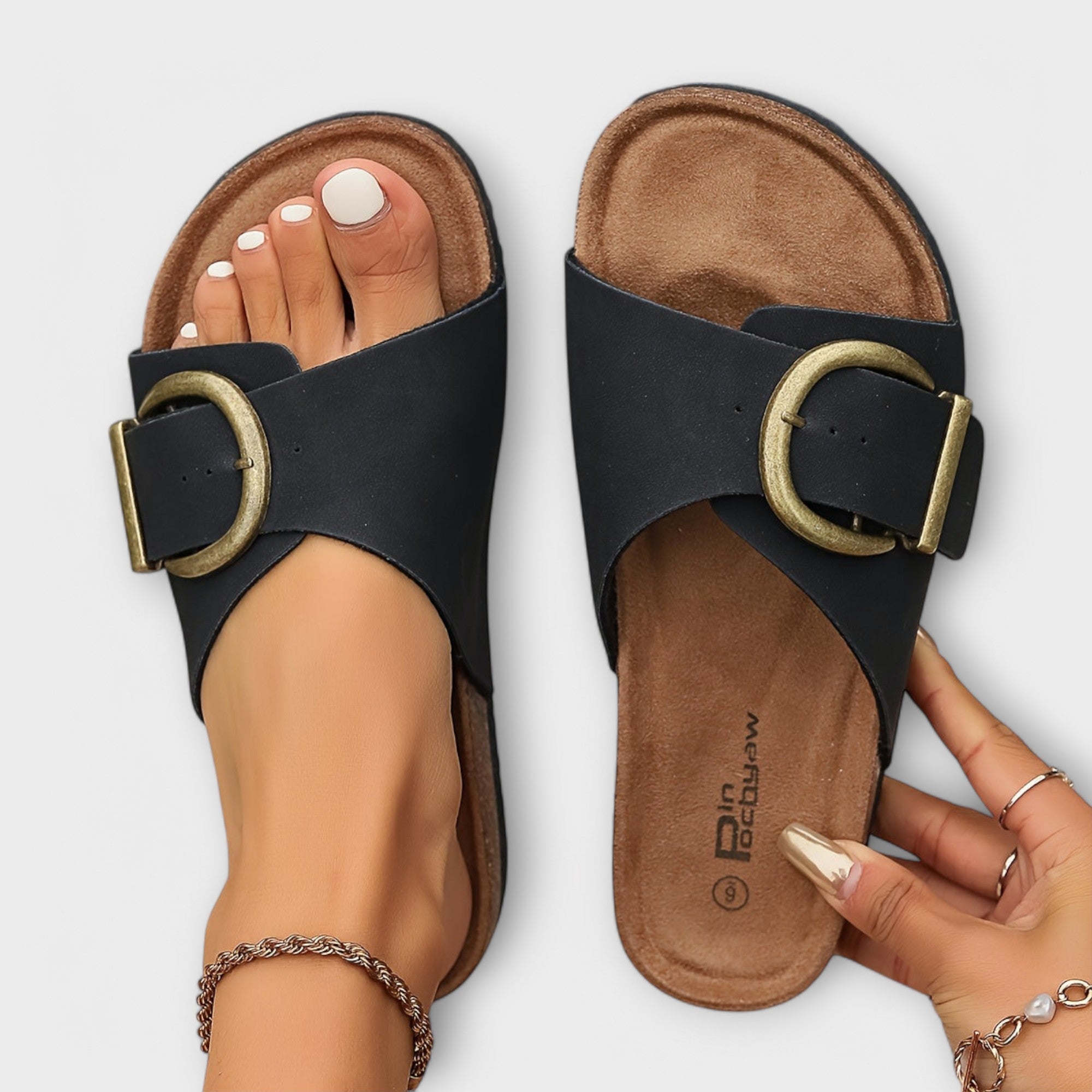 Margie | Sandales en Liège pour Femmes avec Fermeture à Boucle Design