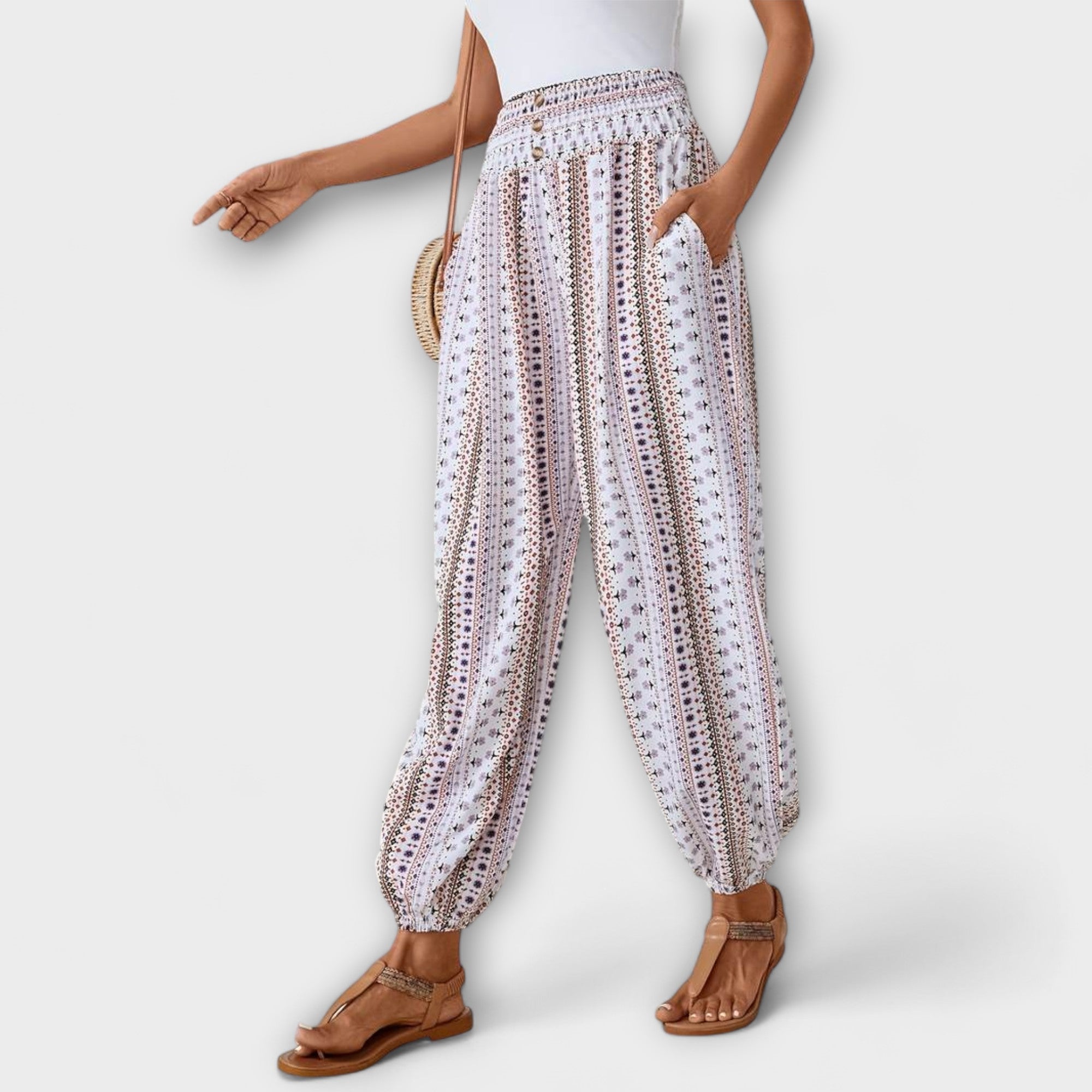 Scarlett | Pantalon avec motif ethnique