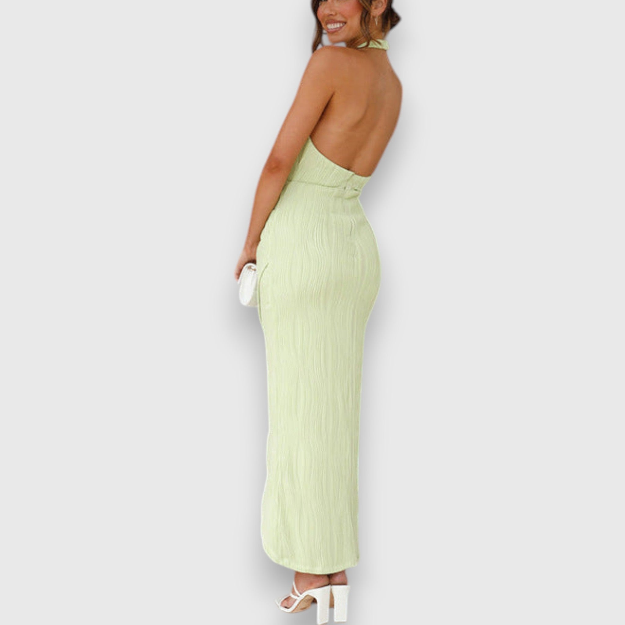 Flora | Robe Halter Élégante