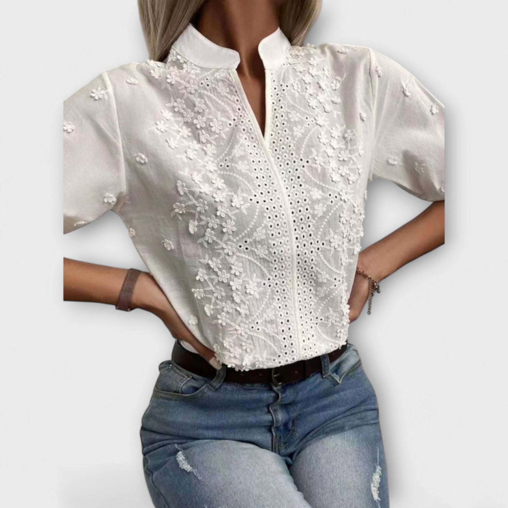 Élise | Blouse Mila avec des broderies exquises