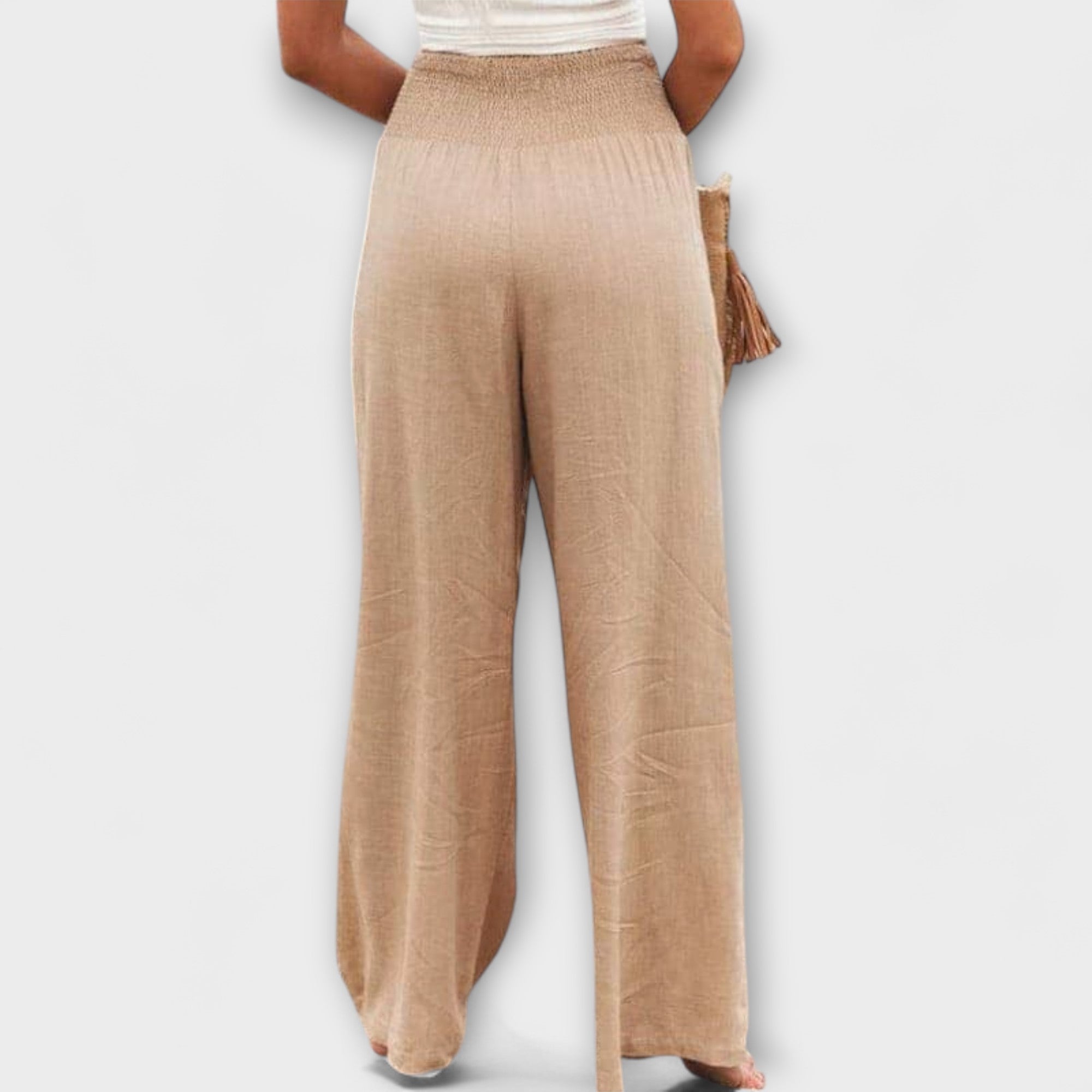 Thearya | Pantalon large en lin décontracté