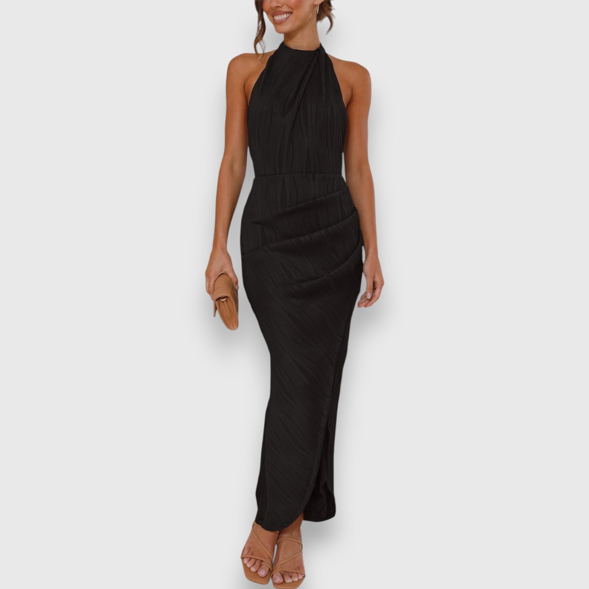 Flora | Robe Halter Élégante